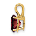 14K 8mm Garnet pendant