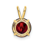 14K 8mm Garnet pendant