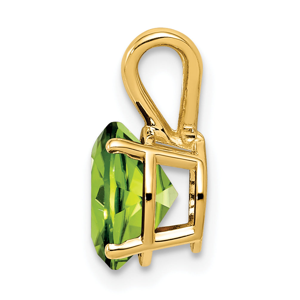 14K 8mm Peridot pendant Secondary image