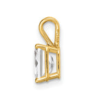 14K 7x5mm Emerald Cut Cubic Zirconia pendant