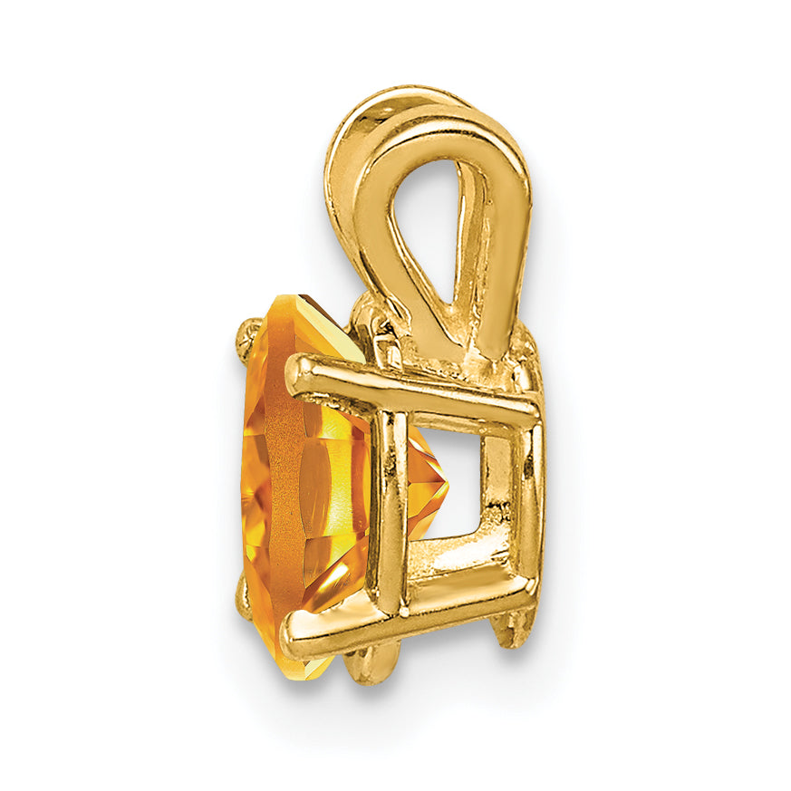 14K 7x5mm Oval Citrine pendant Secondary image