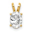 14k 7x5mm Oval Cubic Zirconia pendant