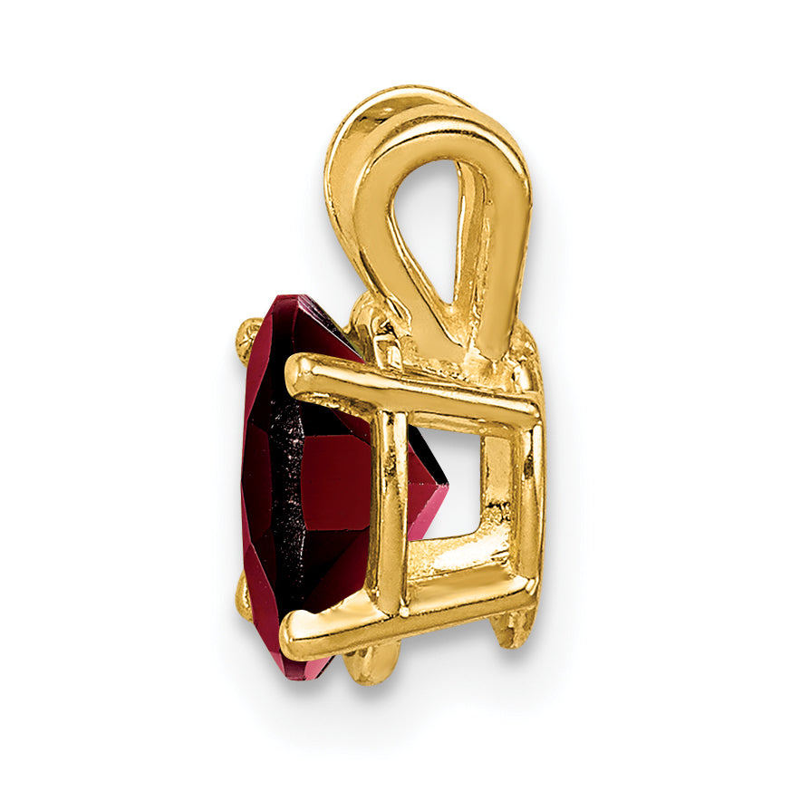 14K 7x5mm Oval Garnet pendant Secondary image