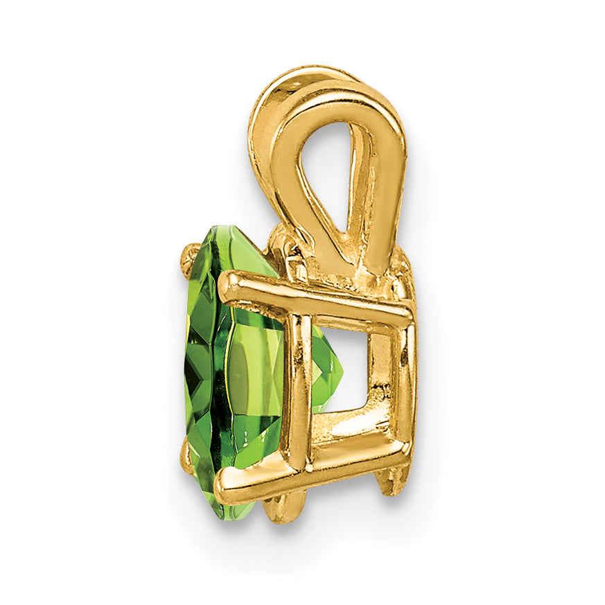 14K 7x5mm Oval Peridot pendant Secondary image