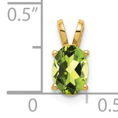 14K 7x5mm Oval Peridot pendant