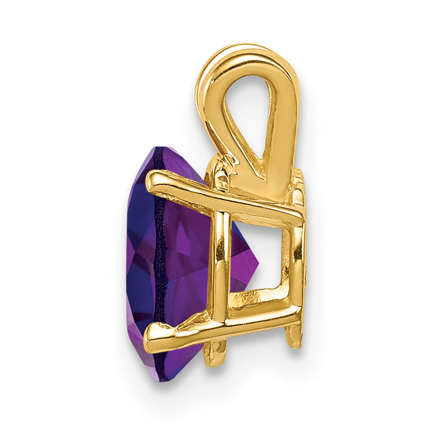 14K 8x6mm Oval Amethyst pendant Secondary image