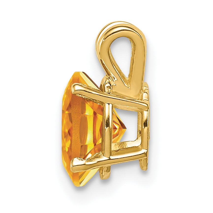 14K 8x6mm Oval Citrine pendant Secondary image