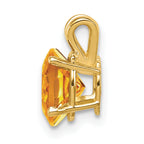 14K 8x6mm Oval Citrine pendant