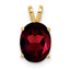 14k 9x7mm Oval Garnet pendant