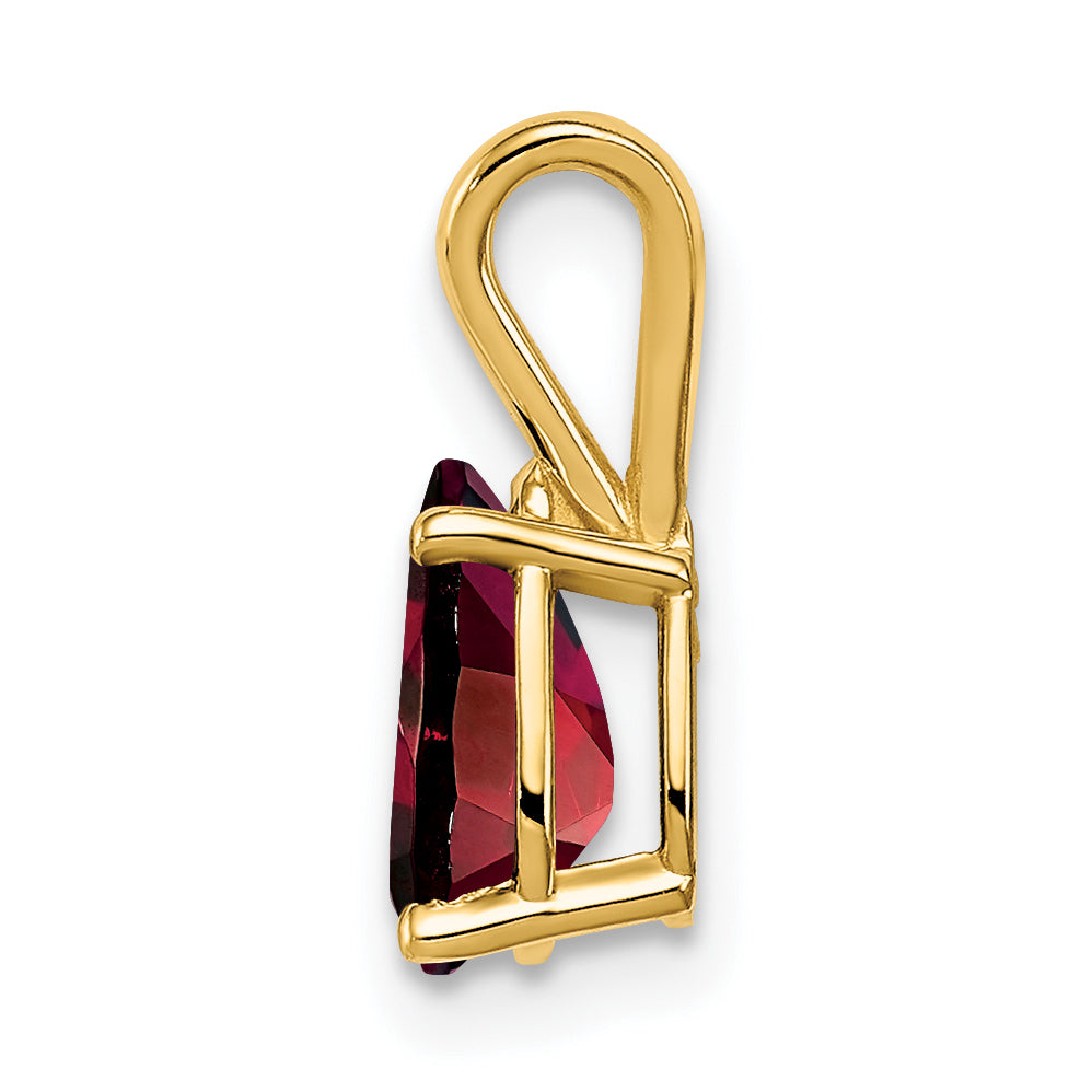 14K 8x5mm Pear Garnet pendant Secondary image