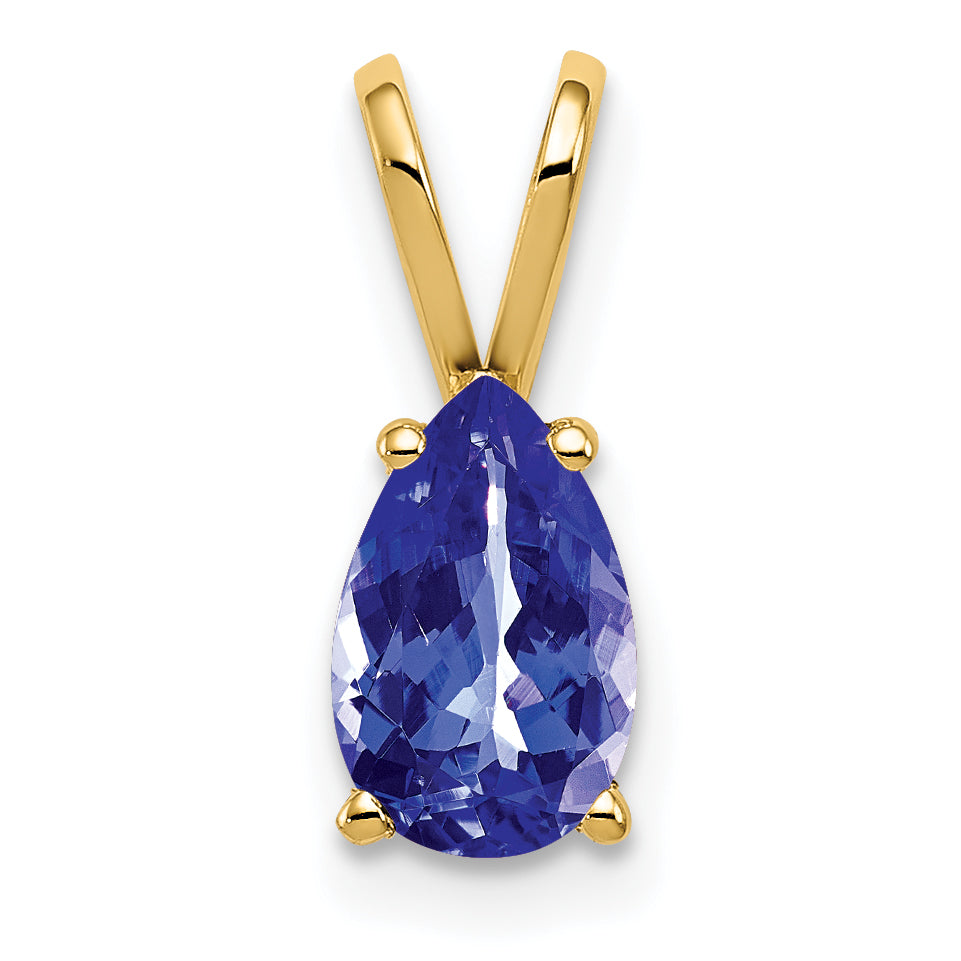 14k 8x5mm Pear Tanzanite pendant Main image