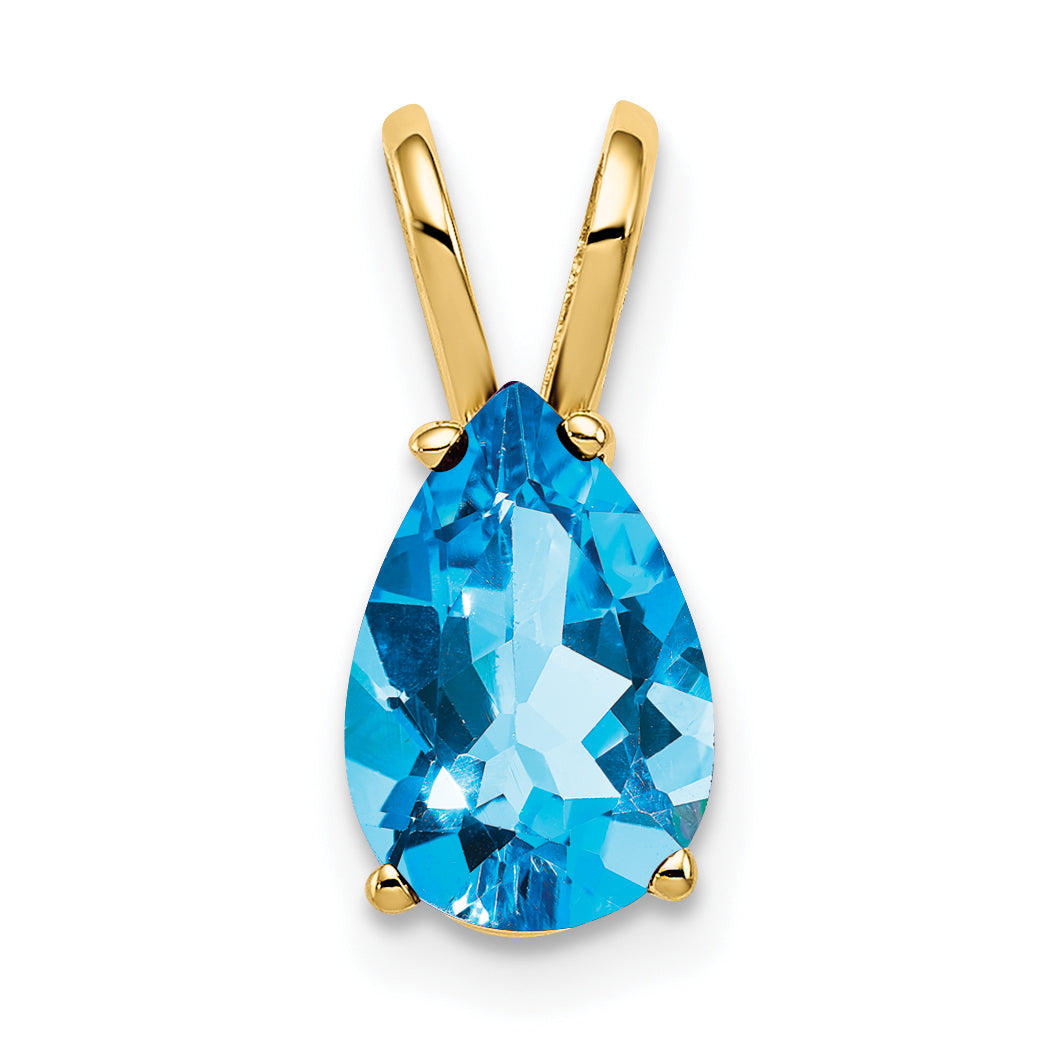 14k Blue Topaz pendant Main image