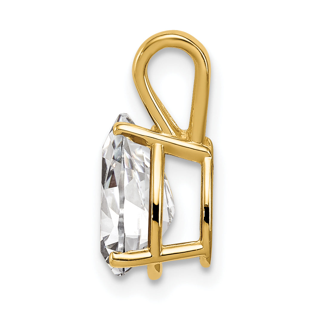 14K 9x6mm Pear Cubic Zirconia pendant