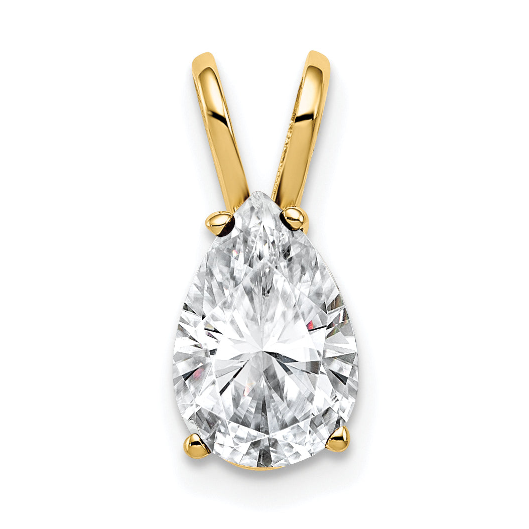 14k 9x6mm Pear Cubic Zirconia pendant Main image