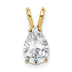 14k 9x6mm Pear Cubic Zirconia pendant