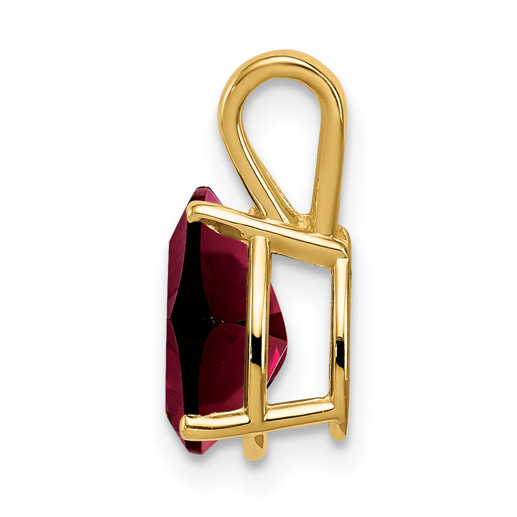 14K 9x6mm Pear Garnet pendant Secondary image