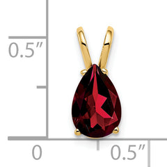 14K 9x6mm Pear Garnet pendant