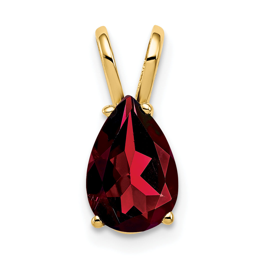 14k 9x6mm Pear Garnet pendant Main image