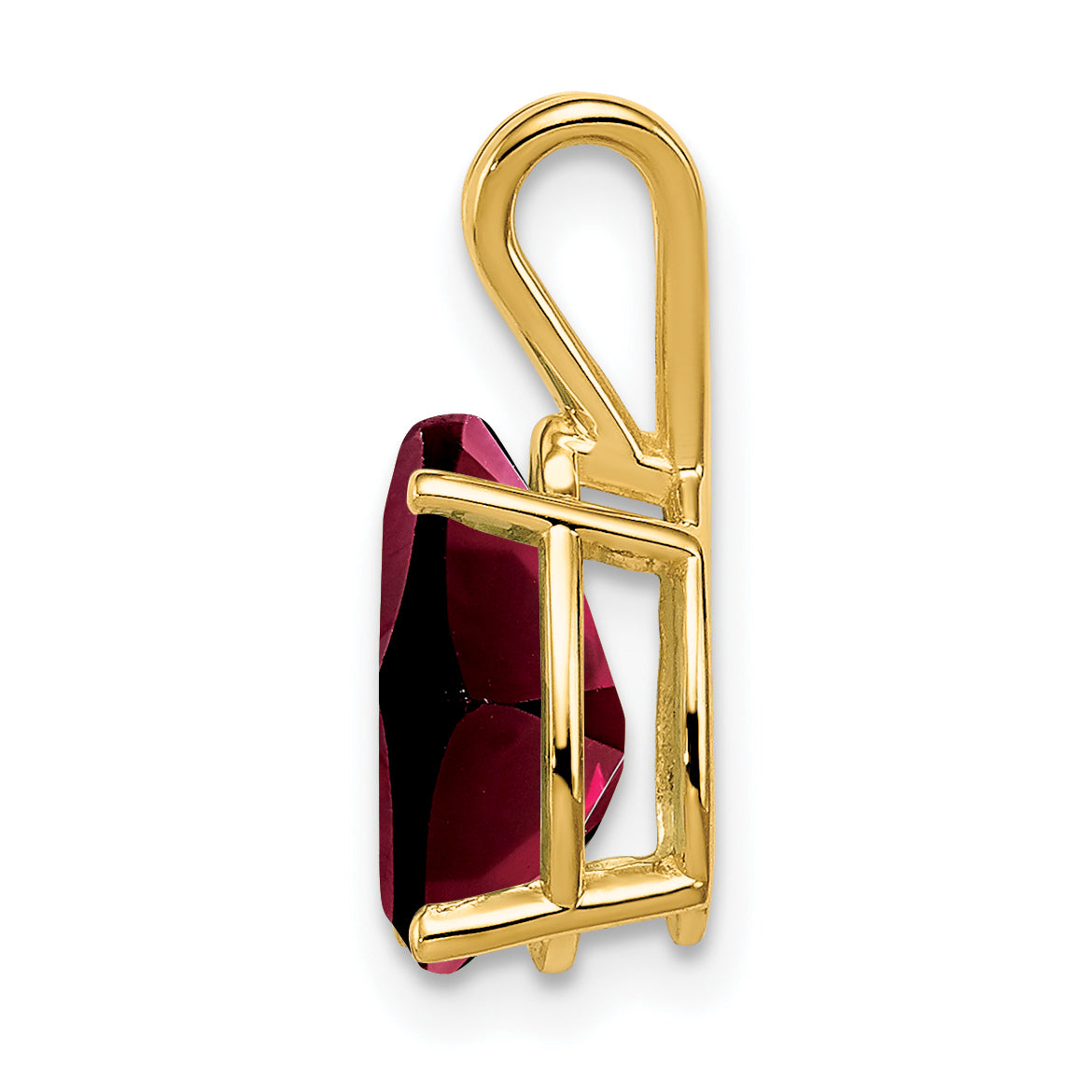 14K 10x7mm Pear Garnet pendant Secondary image