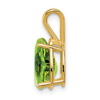 14K 10x7mm Pear Peridot pendant