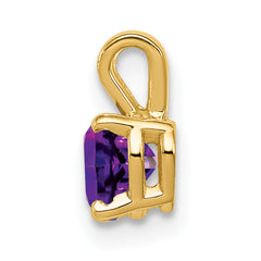 14K 5mm Heart Amethyst pendant