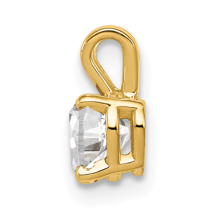 14K 5mm Heart Cubic Zirconia pendant
