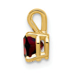 14K Garnet Diamond pendant