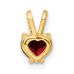 14K Garnet Diamond pendant
