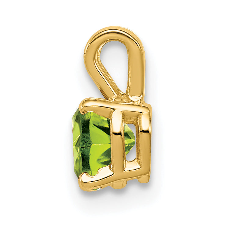 14K 5mm Heart Peridot pendant Secondary image