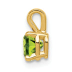 14K 5mm Heart Peridot pendant