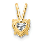 14K 6mm Heart Cubic Zirconia pendant