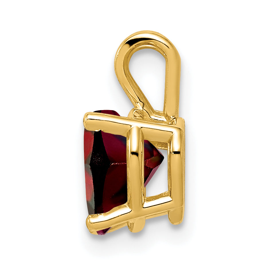 14K 7mm Heart Garnet pendant Secondary image