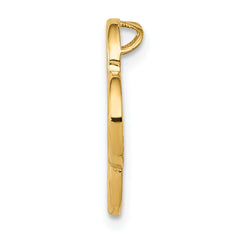 14K Small Quatrefoil Design Chain Slide