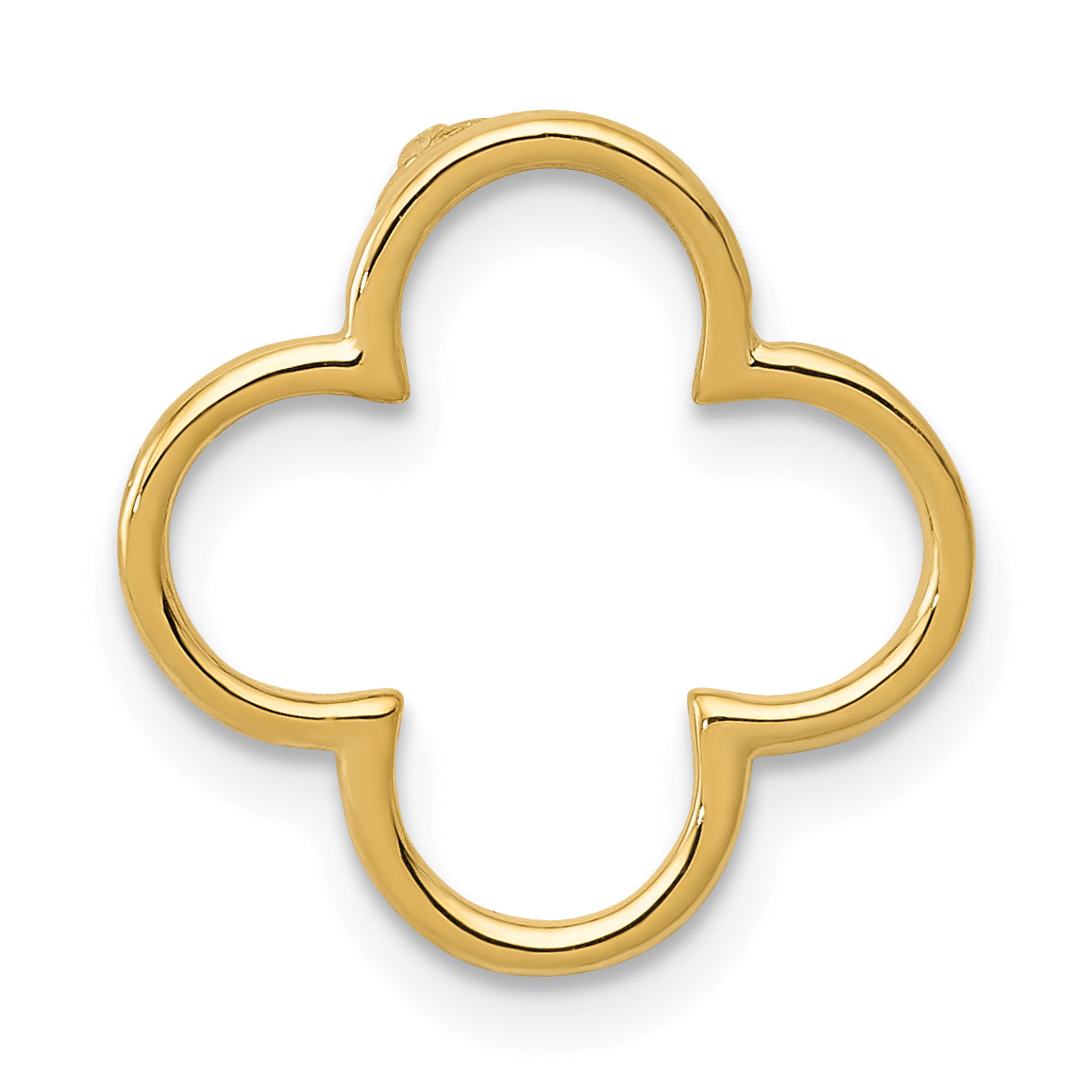 14k Small Quatrefoil Design Chain Slide Main image