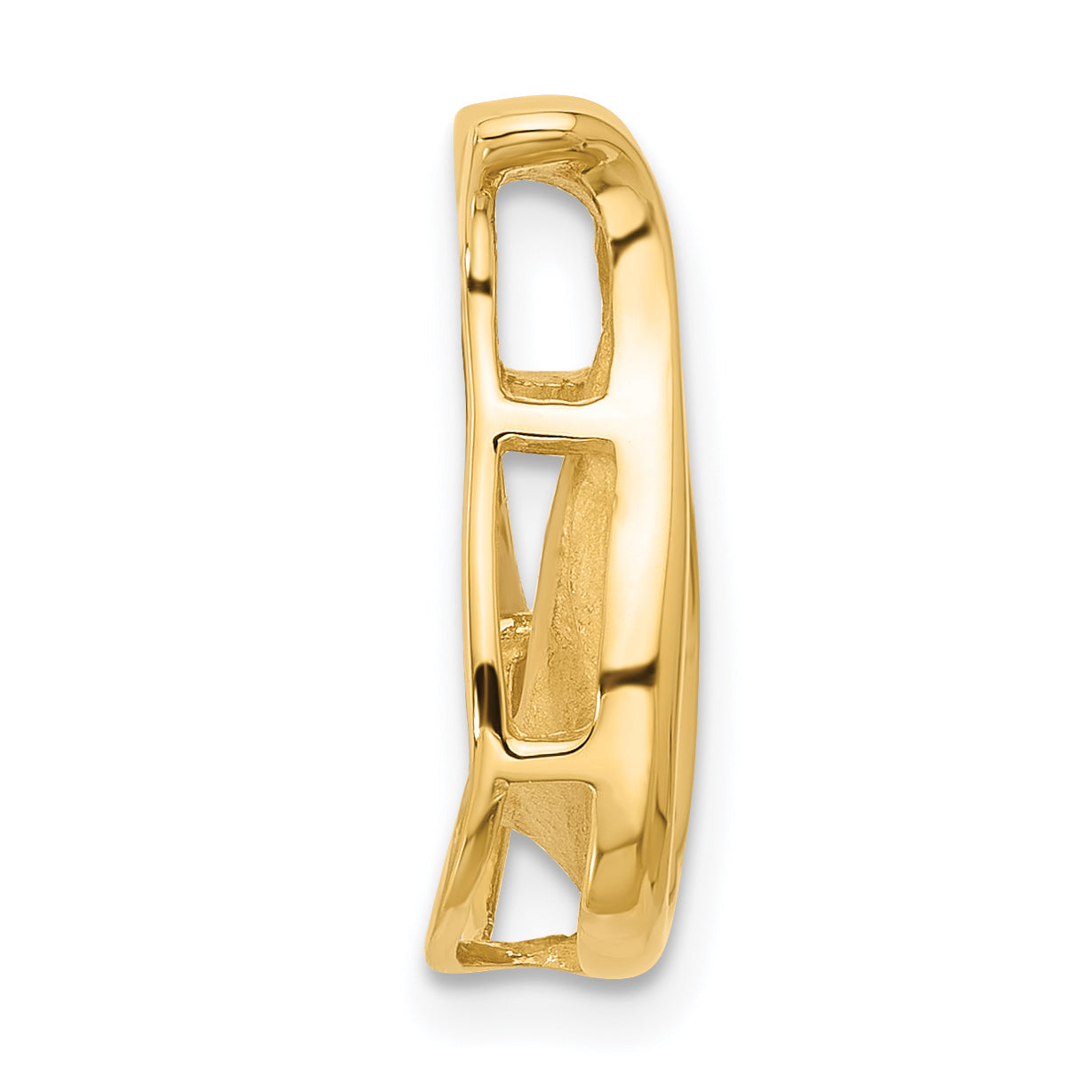 14k Holds 3.4mm Stone, Teardrop Shape Chain Slide Mounting (No Stone Included) Secondary image