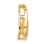 14k Holds 3.4mm Stone, Teardrop Shape Chain Slide Mounting (No Stone Included)