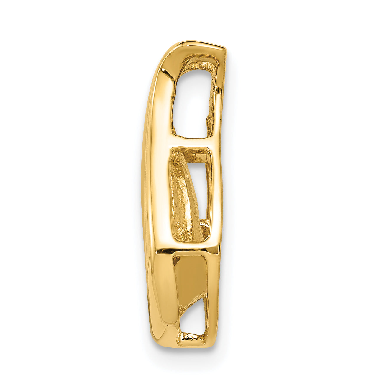 14K 3.4mm AA Diamond Teardrop Shape Chain Slide