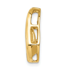 14K 3.4mm AA Diamond Teardrop Shape Chain Slide