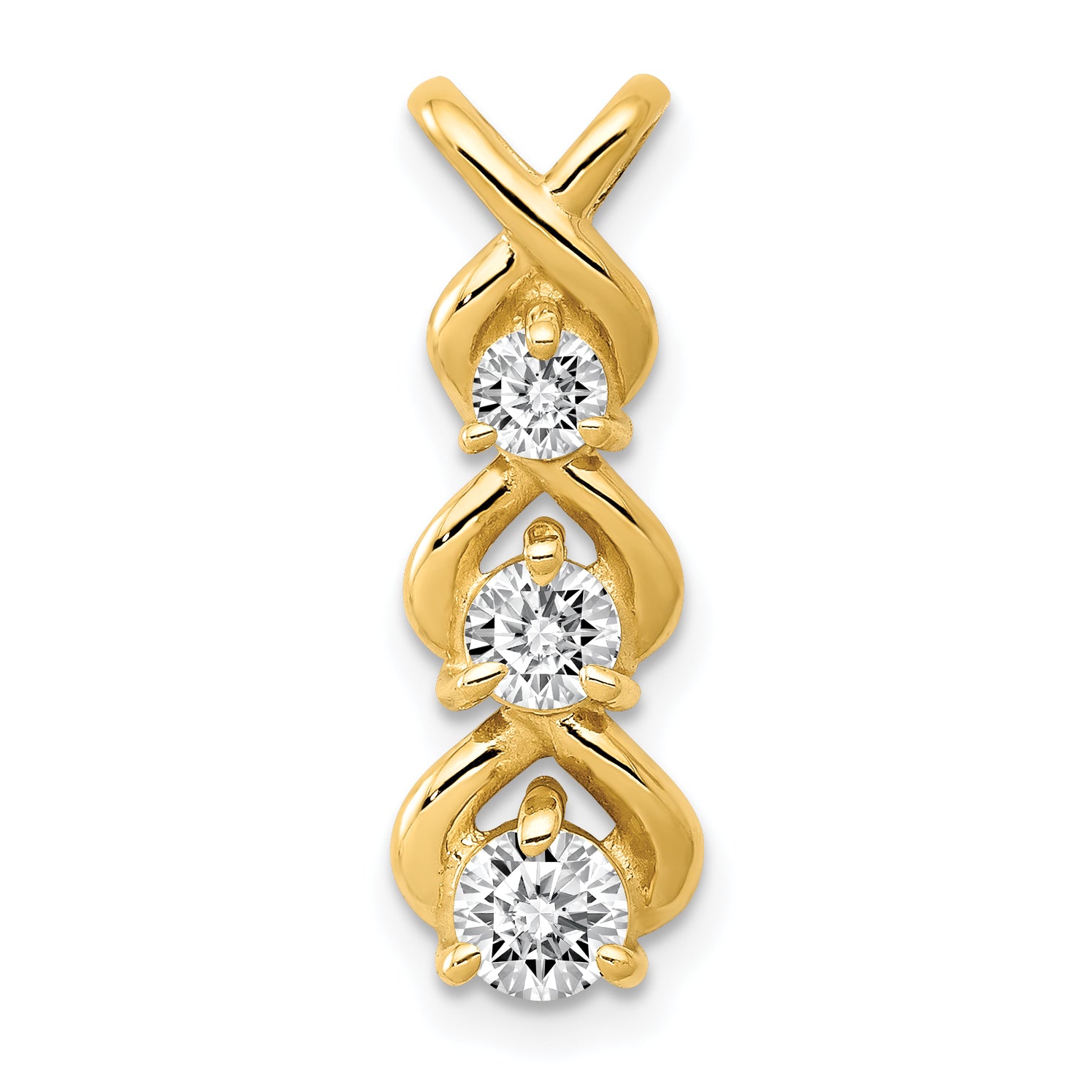 14K A Diamond chain slide Main image