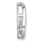 14k White Gold Holds 3.4mm Stone, Teardrop Shape Chain Slide Mounting (No Stone Included)