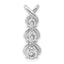14K White Gold VS Diamond chain slide