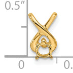14k Holds 2.9mm Stone, Chain Slide Mounting (No Stone Included)