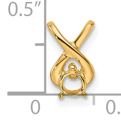 14k Holds 2.9mm Stone, Chain Slide Mounting (No Stone Included)