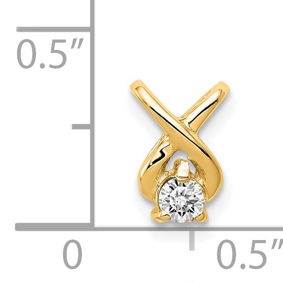14K 2.9mm AA Diamond Chain Slide