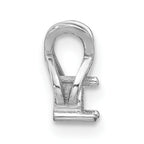 14k White Gold Holds 2.9mm Stone, Chain Slide Mounting (No Stone Included)