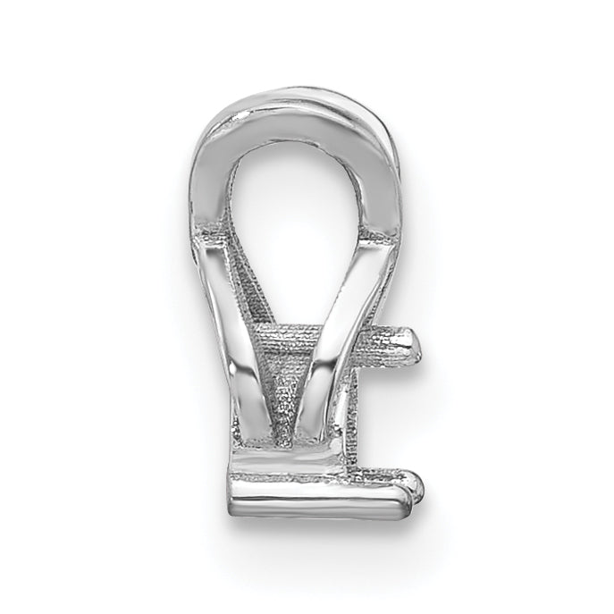 14k White Gold Holds 2.9mm Stone, Chain Slide Mounting (No Stone Included)