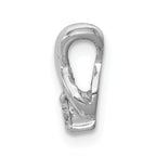 14K White Gold 2.9mm AA Diamond Chain Slide