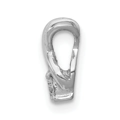 14K White Gold 2.9mm AA Diamond Chain Slide