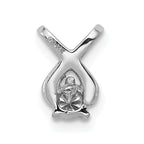 14K White Gold 2.9mm AA Diamond Chain Slide