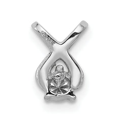 14K White Gold 2.9mm AA Diamond Chain Slide